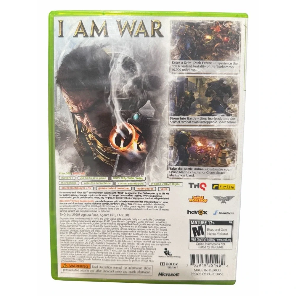 Warhammer 40,000:‎ Space Marine (Xbox 360, 2011) Tested